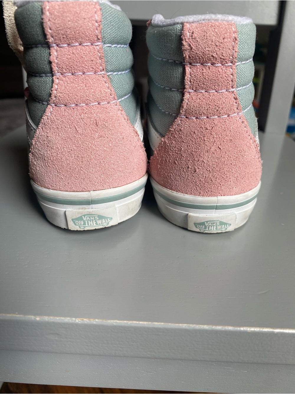 Vans Kids Pink and Light Gray High-Top Sneakers - Picture 4 of 5